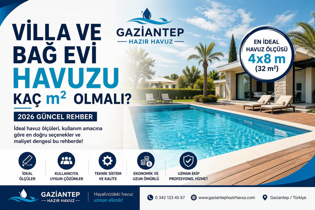 gaziantep hazir havuz 4x8 villa havuzu