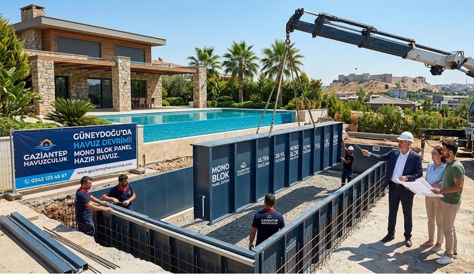 gaziantep mono blok panel hazir havuz yapimi